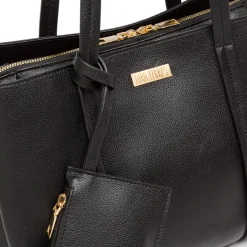 Borsa a Spalla da Donna Nera con Doppio Manico Lora Ferres