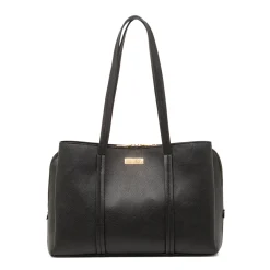 Borsa a Spalla da Donna Nera con Doppio Manico Lora Ferres