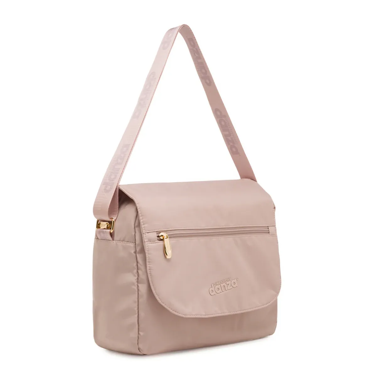 Borsa a spalla da donna rosa con logo Dimensione Danza