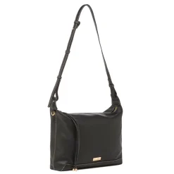 Borsa a spalla nera da Donna con cuciture a vista Lora Ferres