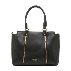 Borsa a spalla nera da Donna con dettagli zip Swish Jeans