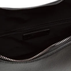 Borsa a spalla nera da Donna con zip e logo Lora Ferres