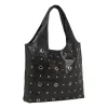 Borsa a spalla nera da Donna con borchie e occhielli Lora Ferres