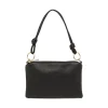 Borsa a spalla nera da Donna con rifiniture dorate Lora Ferres