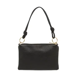 Borsa a spalla nera da Donna con rifiniture dorate Lora Ferres