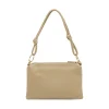 Borsa a spalla taupe da Donna con rifiniture dorate Lora Ferres