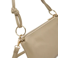 Borsa a spalla taupe da Donna con rifiniture dorate Lora Ferres