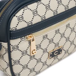 Borsa a tracolla beige da Donna con dettagli blu Carrera Jeans