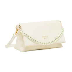 Borsa a Tracolla Bianca da Donna con catena e logo Swish Jeans