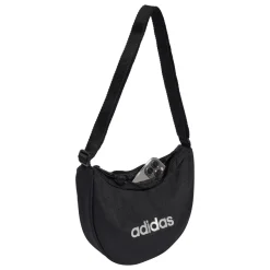 Borsa a tracolla da donna adidas nera con logo a contrasto