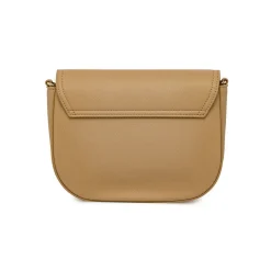 Borsa a tracolla da donna Lora Ferres beige con rifiniture color oro
