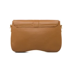 Borsa a Tracolla da Donna Marrone con Dettagli Dorati Lora Ferres