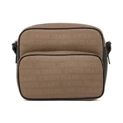 Borsa a Tracolla da Donna Marrone con Doppia Tasca Swish Jeans