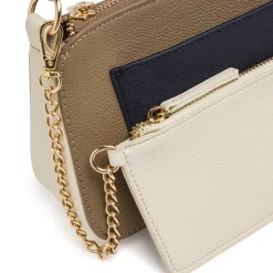 Borsa a tracolla da Donna taupe e marrone con catena Lora Ferres