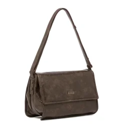 Borsa a tracolla marrone da Donna con Patta Lora Ferres