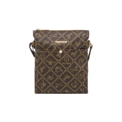 Borsa a tracolla marrone da Donna con stampa monogram Giulia Pieralli