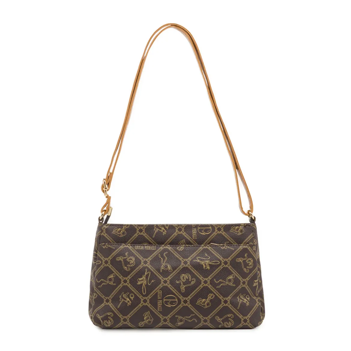 Borsa a tracolla marrone da Donna con stampa all-over Giulia Pieralli
