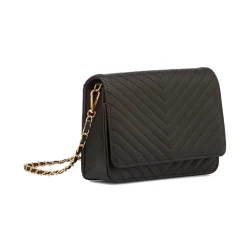 Borsa a tracolla nera da Donna con motivo a Chevron Lora Ferres