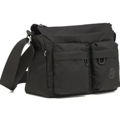 Borsa a tracolla Nera Donna in tessuto tecnico con tasche Carrera Jeans