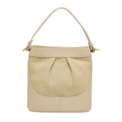 Borsa beige da Donna con inserto effetto scamosciato Lora Ferres
