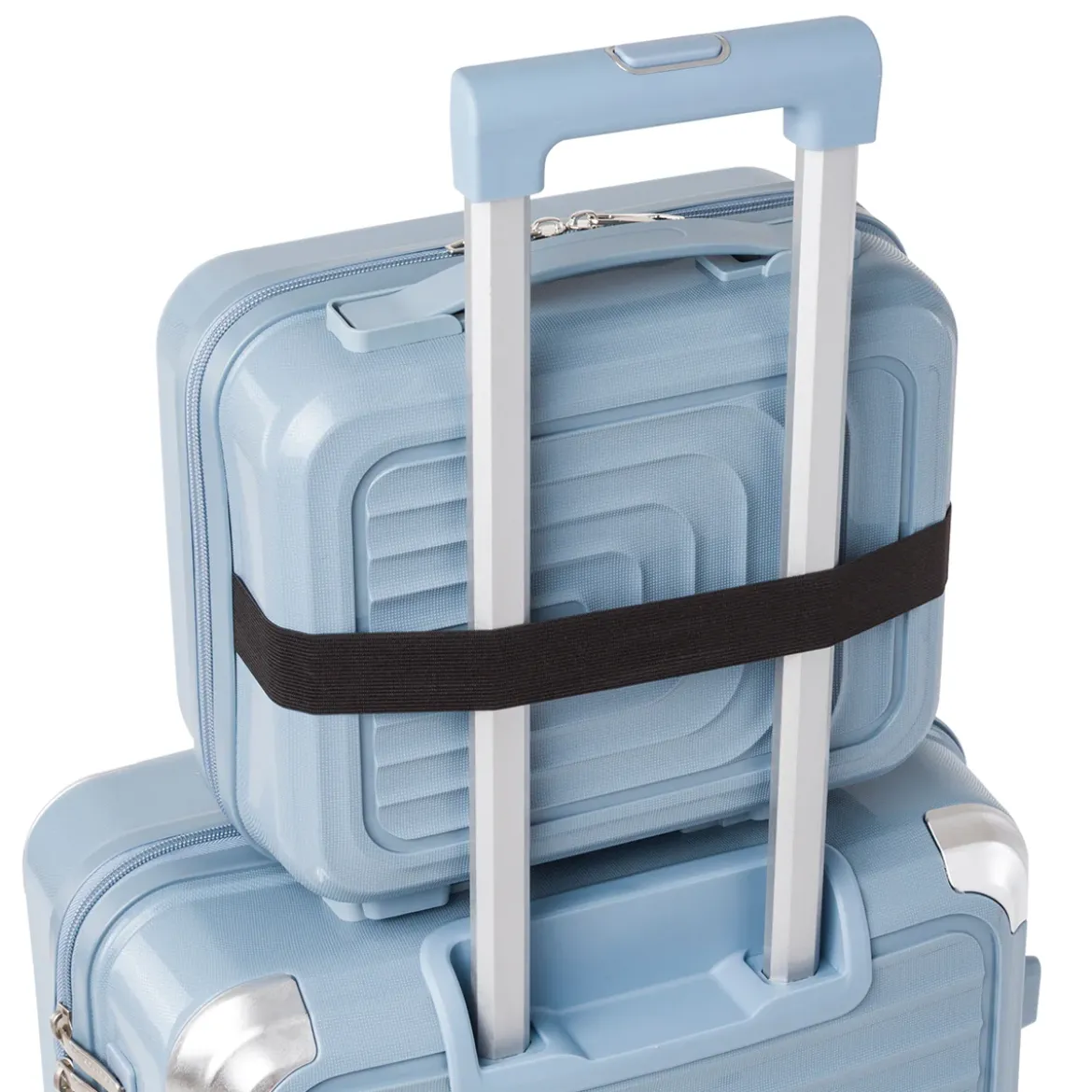 Borsa cabina azzurro avio rigida con attacco trolley Romeo Gigi Milano