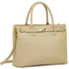 Borsa da donna beige con dettagli dorati e tracolla Lora Ferres