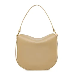 Borsa da donna beige con motivo traforato e tracolla Lora Ferres