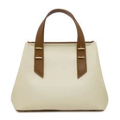 Borsa da donna bianca con dettagli in contrasto Lora Ferres