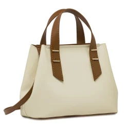 Borsa da donna bianca con dettagli in contrasto Lora Ferres