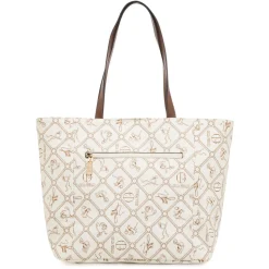 Borsa da Donna bianca con stampa logo e doppia tasca Giulia Pieralli