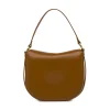 Borsa da donna marrone con tracolla e dettagli traforati Lora Ferres