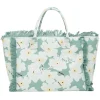 Borsa mare azzurra da Donna in tessuto a fiori con frange Naj Oleari