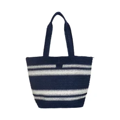 Borsa mare blu a righe da Donna effetto paglia Camomilla Milano
