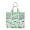 Borsa mare da Donna azzurro acqua con motivo floreale Naj Oleari