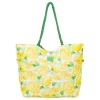 Borsa mare Donna con stampa limoni e manici in corda Camomilla Milano
