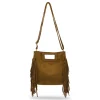 Borsa marrone da Donna con frange effetto scamosciato Lora Ferres