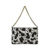 Borsa Pochette Bianca da Donna con stampa animalier Lora Ferres
