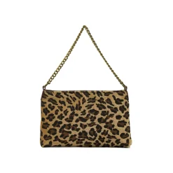 Borsa pochette Marrone da Donna con stampa animalier Lora Ferres