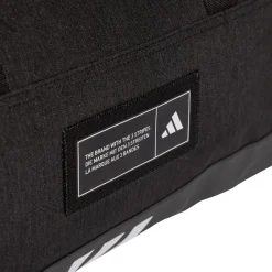 Borsa sportiva nera con etichetta logo frontale adidas