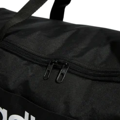 Borsa sportiva nera con logo frontale adidas