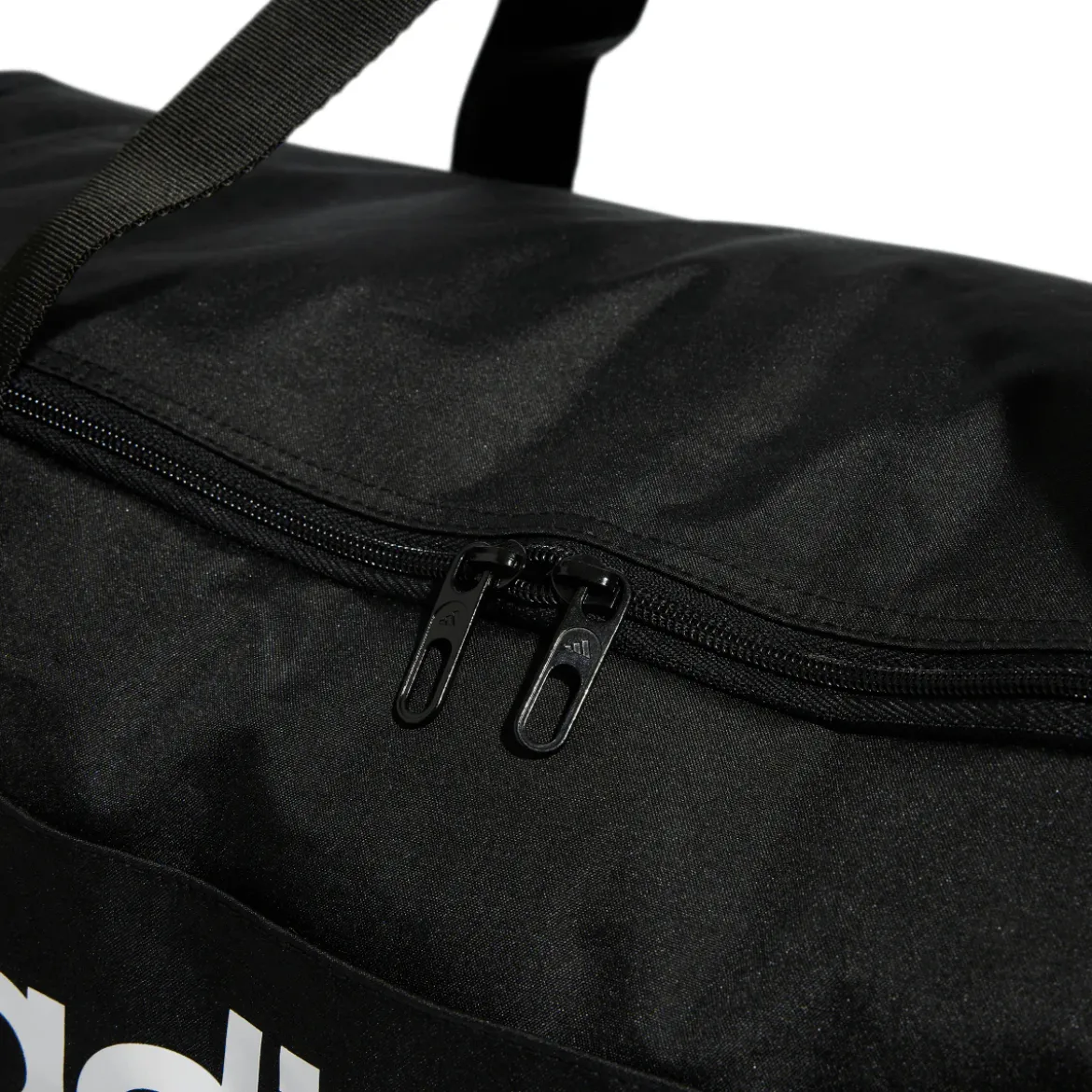 Borsa sportiva nera con logo frontale adidas