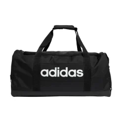 Borsa sportiva nera con logo frontale adidas