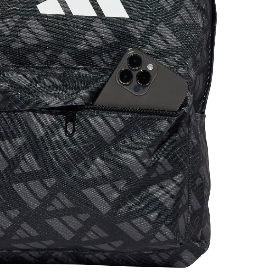 Borsa sportiva nera Unisex con stampa adidas