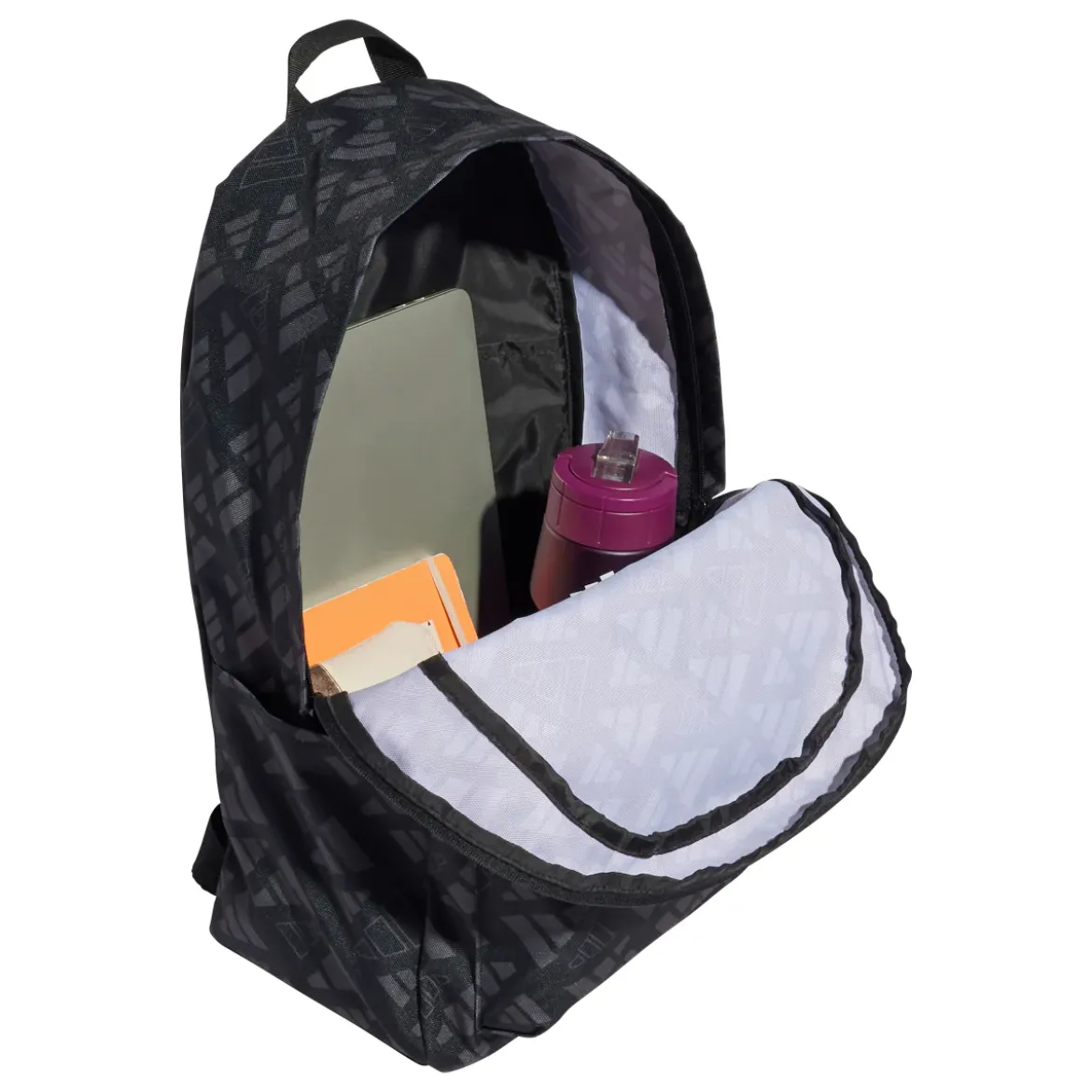 Borsa sportiva nera Unisex con stampa adidas