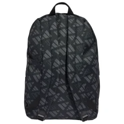 Borsa sportiva nera Unisex con stampa adidas