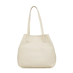 Borsa Tote bag bianca da Donna con bottone magnetico Lora Ferres