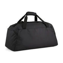 Borsone sportivo nero con tasche e tracolla con logo Puma Phase