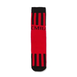 Calzini antiscivolo rossi da bambino con logo Milan
