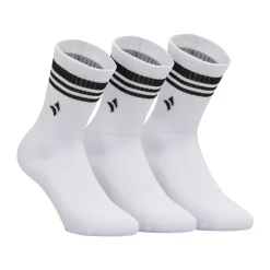 Calzini bianchi da Uomo sportivi con righe set da 3 Navigare
