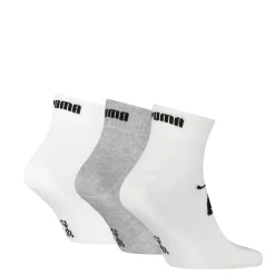 Calzini 3 paia corti bianchi e grigi Unisex Puma